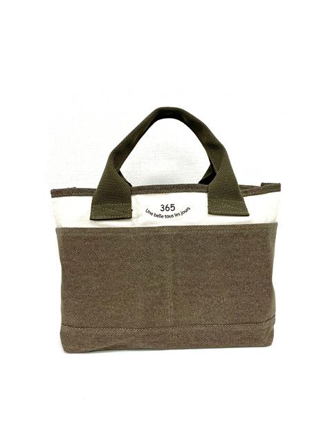 003183000 / 365　再生帆布　手提げバッグ　内側仕切り　全3カラー　ﾁｬ