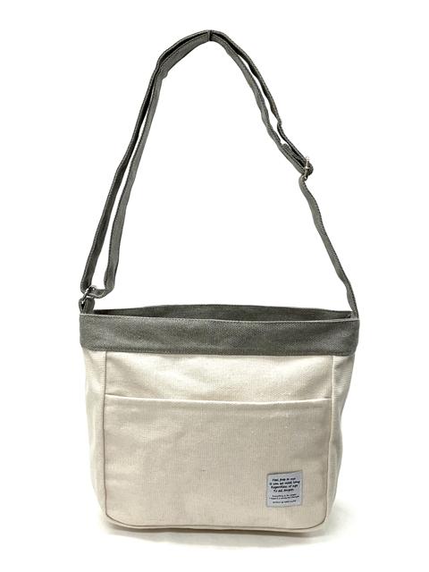 003185700 / リサイクル帆布　ショルダーバッグ　全4カラー　ｷﾅﾘ