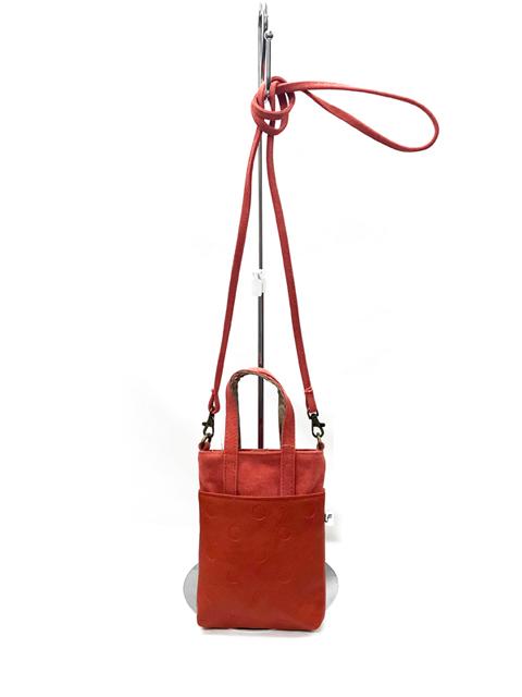 003181100  ドットカラー合皮　帆布　マイクロバッグ　全5カラー　ｵﾚﾝｼﾞ