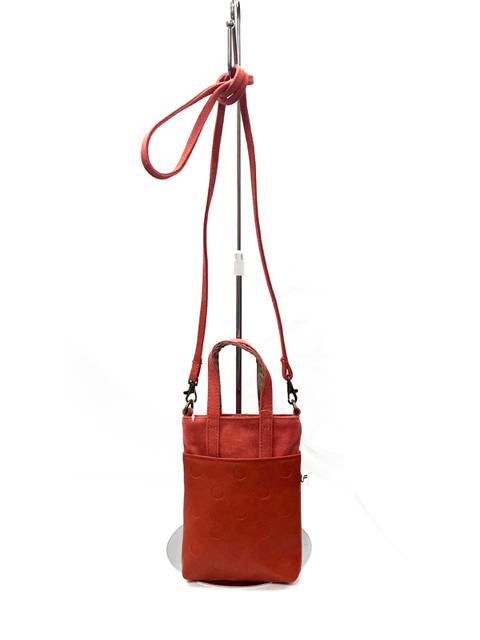 003181100  ドットカラー合皮　帆布　マイクロバッグ　全5カラー　ｵﾚﾝｼﾞ