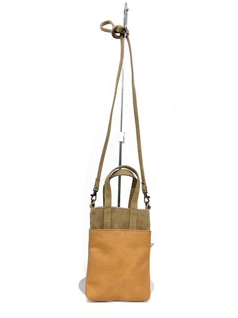 003181100 / ドットカラー合皮　帆布　マイクロバッグ　全5カラー　ｷ