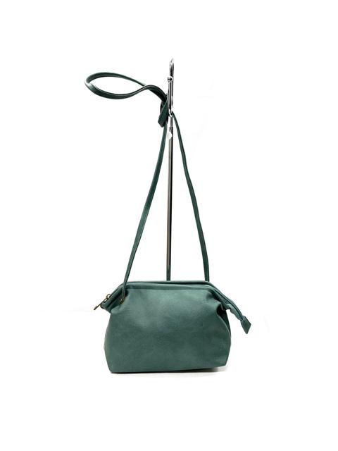 003189400 / カラー合皮　合皮　ワイヤーショルダーバッグM　全4カラー　ｸﾞﾘｰﾝ