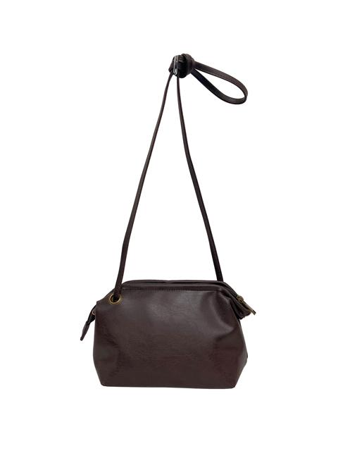 003189000  ナチュラル合皮　合皮　ワイヤーショルダーバッグM　全4カラー　ｺｹﾞﾁｬ