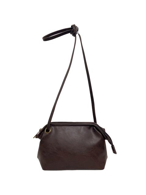 003189000 / ナチュラル合皮　合皮　ワイヤーショルダーバッグM　全4カラー　ｺｹﾞﾁｬ