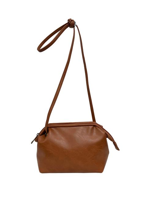 003189000  ナチュラル合皮　合皮　ワイヤーショルダーバッグM　全4カラー　ﾁｬ