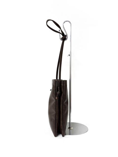 003189100  ナチュラル合皮　合皮　あおりショルダーバッグL　全4カラー　ｺｹﾞﾁｬ