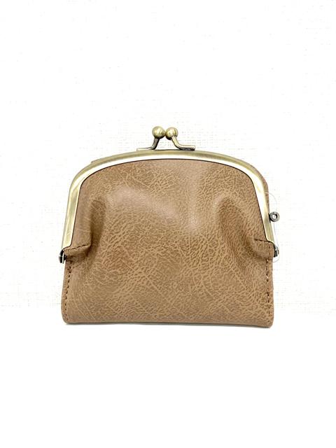 003179300 / ナチュラル合皮　折財布　全4カラー　ﾍﾞｰｼﾞｭ