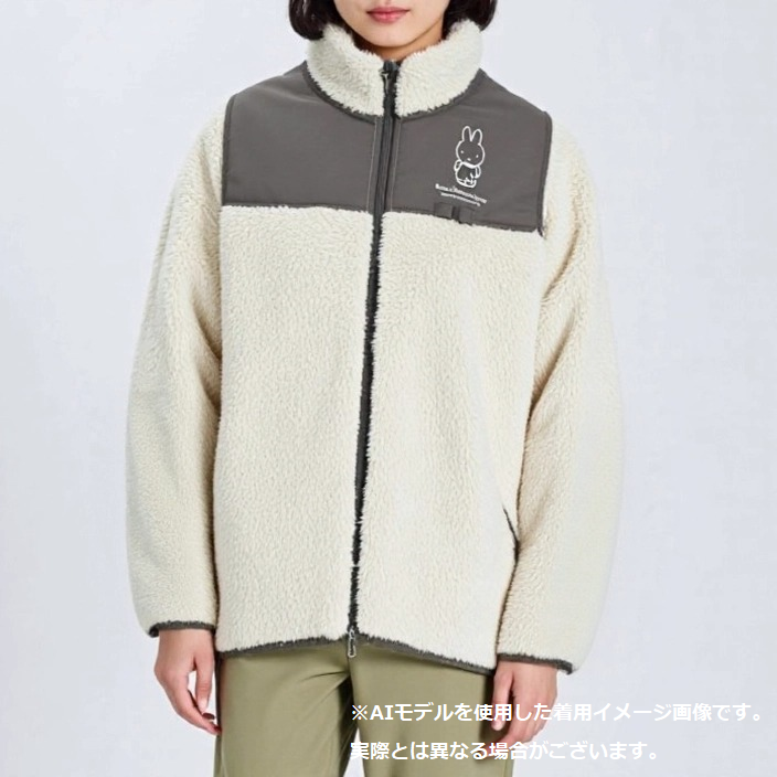 【4枚セット】ミッフィー ワーク ボア フリース ジャケット レディース あったか 防寒