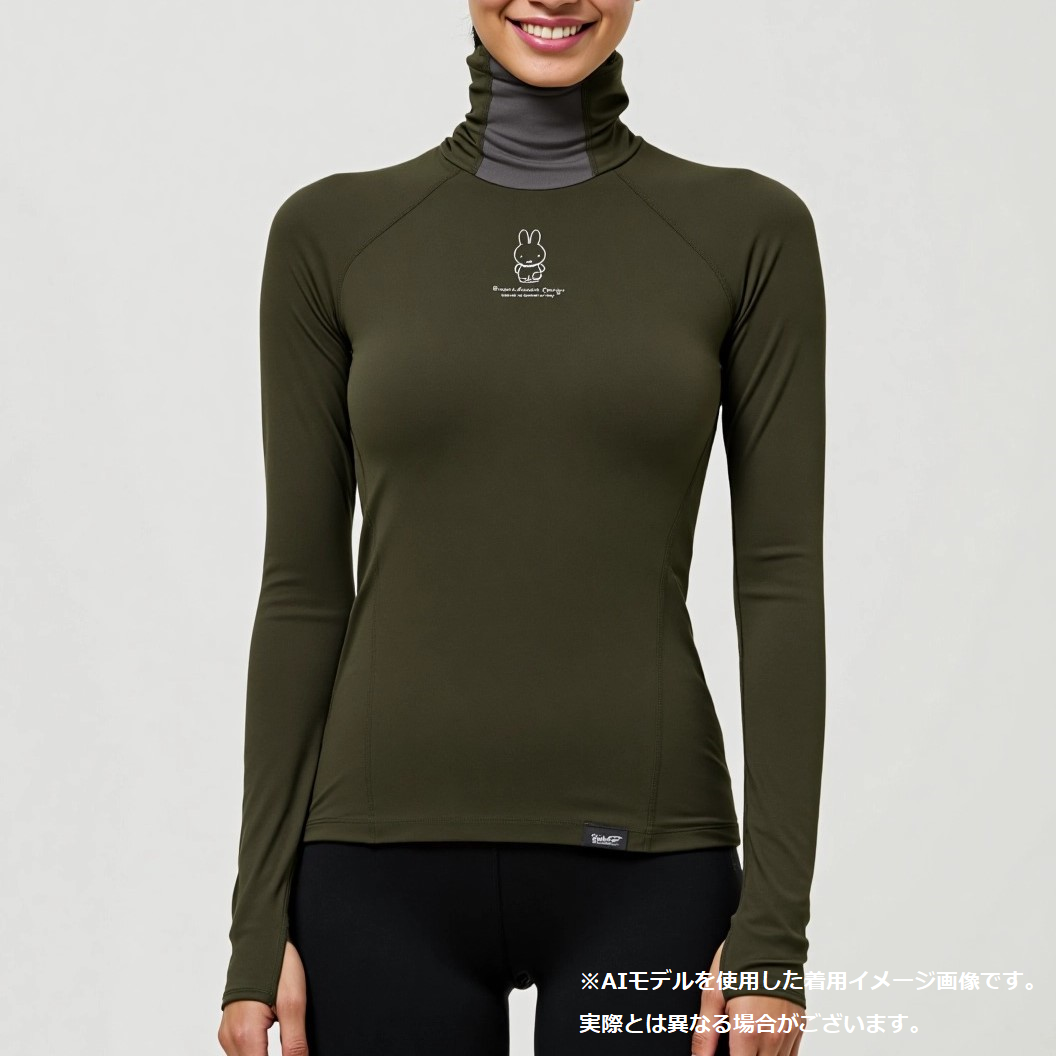 【6枚セット】ミッフィー ワーク コンプレッション ハイネック レディース インナートップス