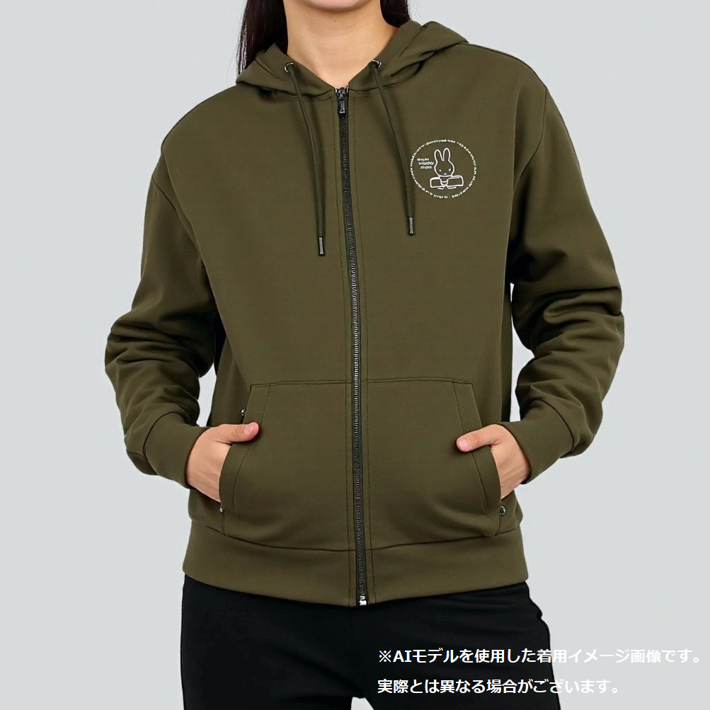 【6枚セット】ミッフィー ワーク ZIPパーカー レディース あったか 防寒 ストレッチ