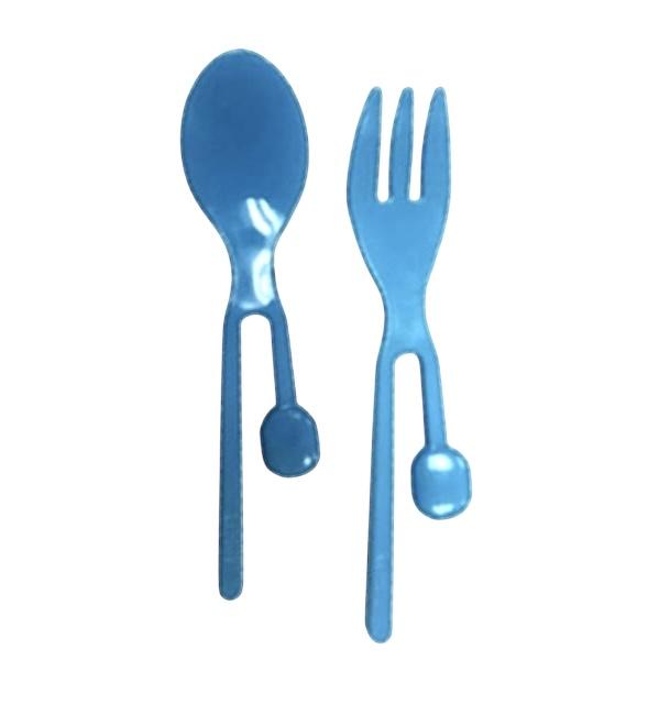 ラビット スプーン＆フォークセット〈右利き用〉ブルー