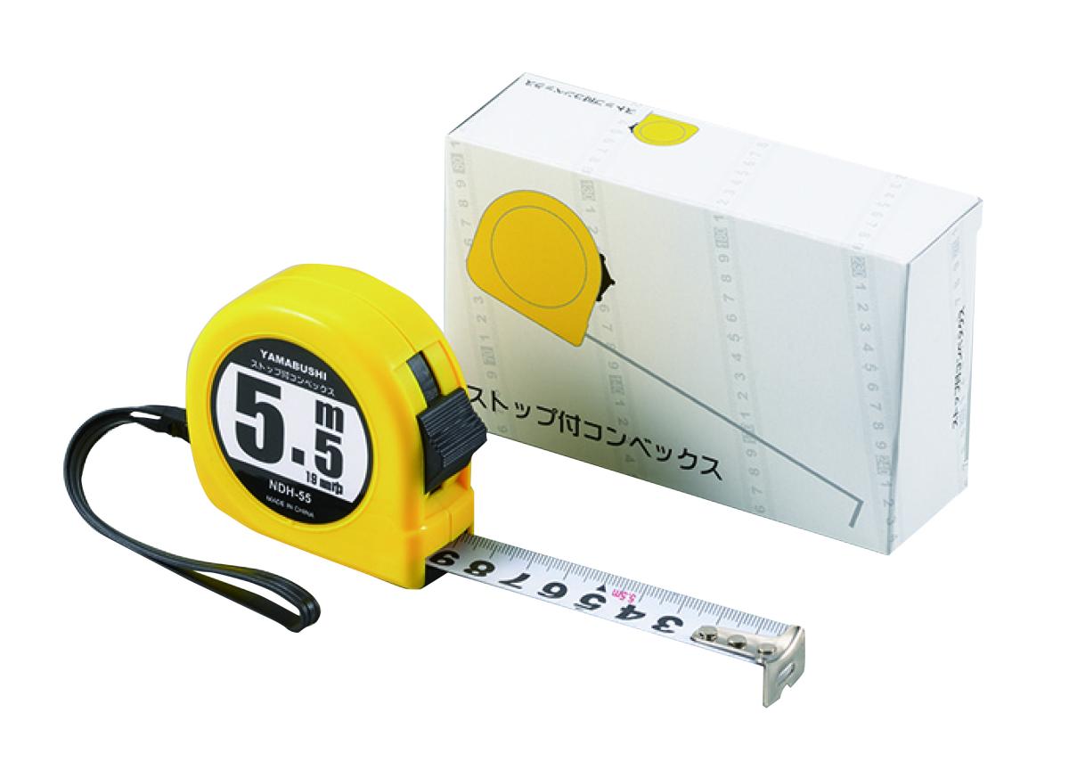 ストップ付コンベックス 5.5M（イエロー）