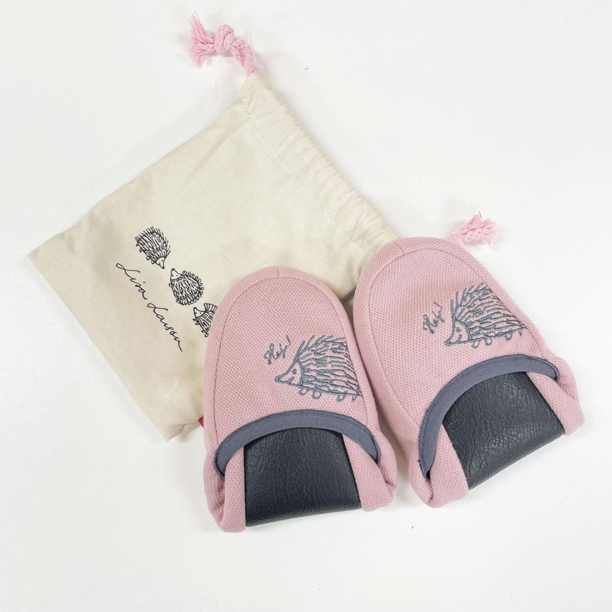 リサラーソンスリッパ ルームシューズ はりねずみ携帯スリッパ