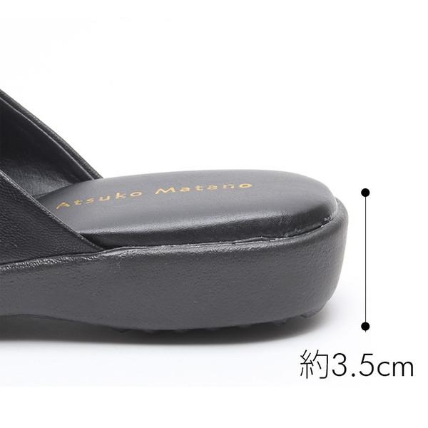 アツコマタノサンダル シルエット猫サンダル ML