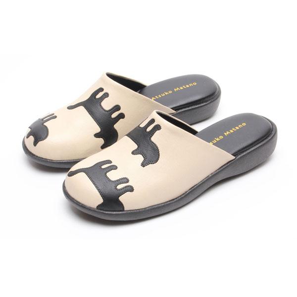 アツコマタノサンダル シルエット猫サンダル ML