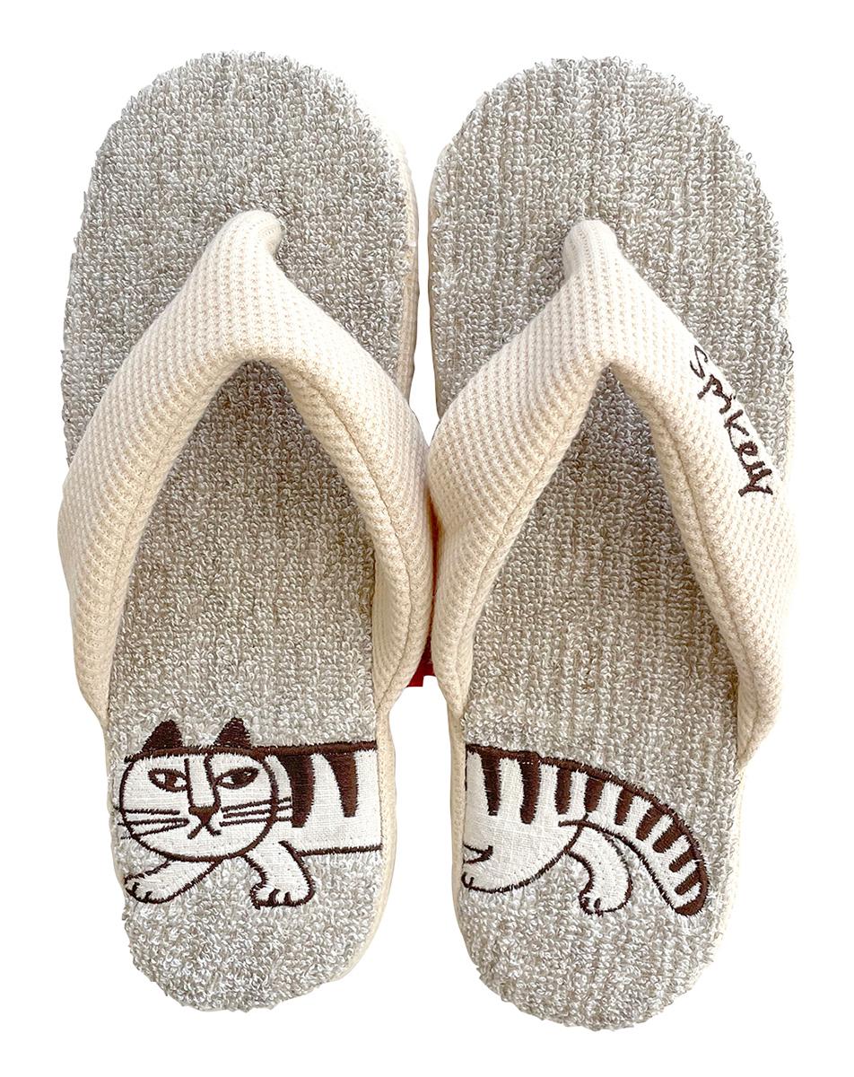 【リサ・ラーソン】スパイキー ビーチ サンダル スリッパ ピンク アイボリー グレー M/L