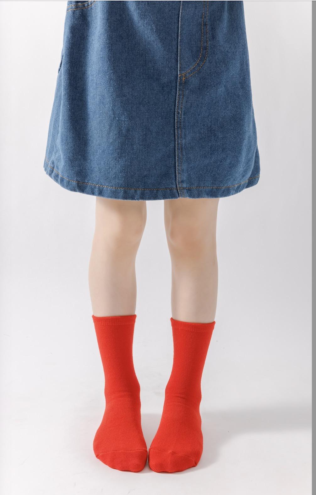 靴下 キッズ カラー無地ソックス Ｌサイズ　単品販売　２５色よりお選びください。30足セット
