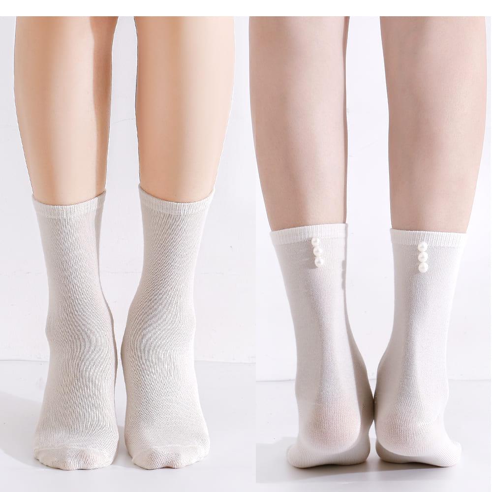 パール付き ソックス 靴下 2足 セット