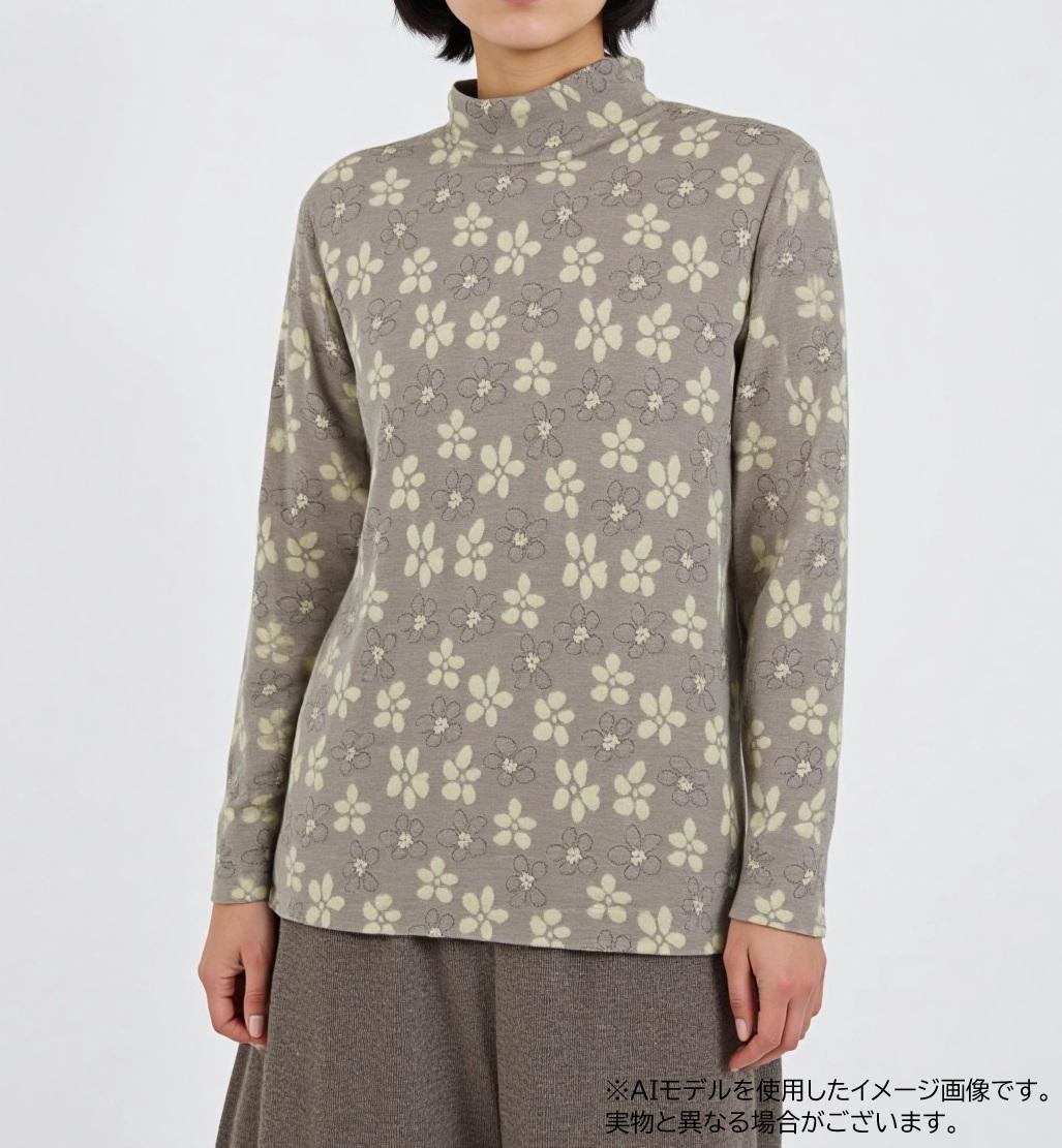 ブリスター ＪＱ 小花柄 長袖 ハイネック カットソー 婦人 レディース