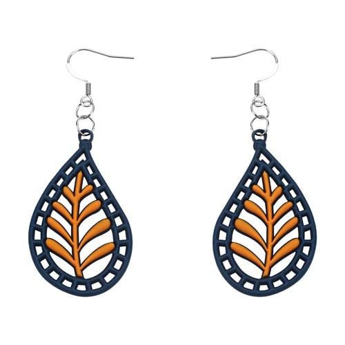 Batucada(バチュカダ) ハンドメイドピアス インディアン　ブルー