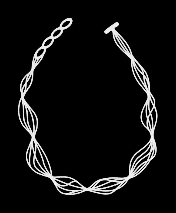 夏前特価Batucadaバチュカダハンドメイドネックレス　 ウェーブ