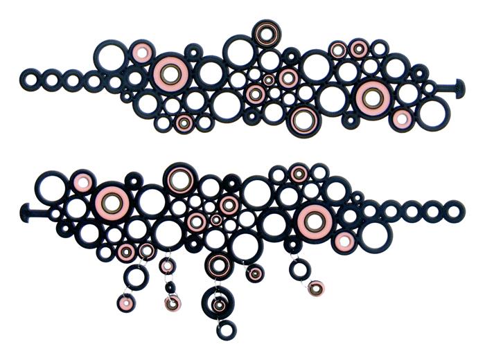 【夏前特価】Batucada（バチュカダ）ハンドメイドネックレス　 エリプス　トリコロール