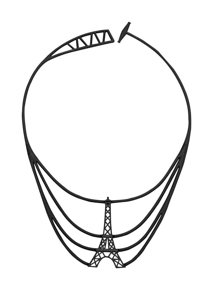 【夏前特価】Batucada（バチュカダ）ハンドメイドネックレス　 エッフェル　ブラック
