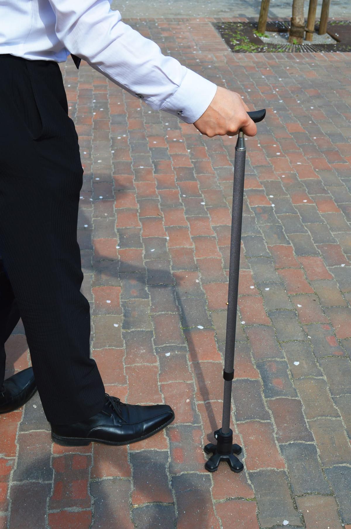 オッセンベルクステッキ専用土台4支点　セーフティーベース　ブラック