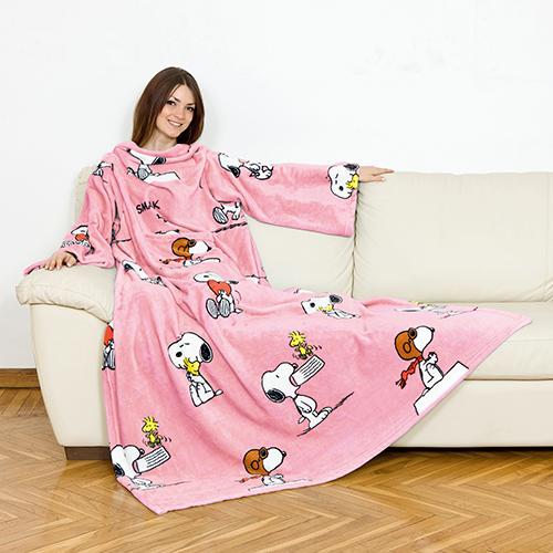 訳アリ特価Lavatelli スヌーピー　ブランケットウェア着る毛布化粧箱不良