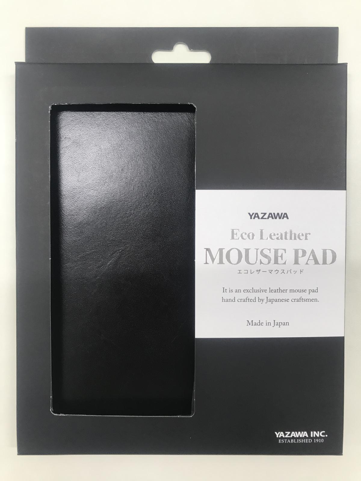 YAZAWA エコレザーマウスパッド ブラック