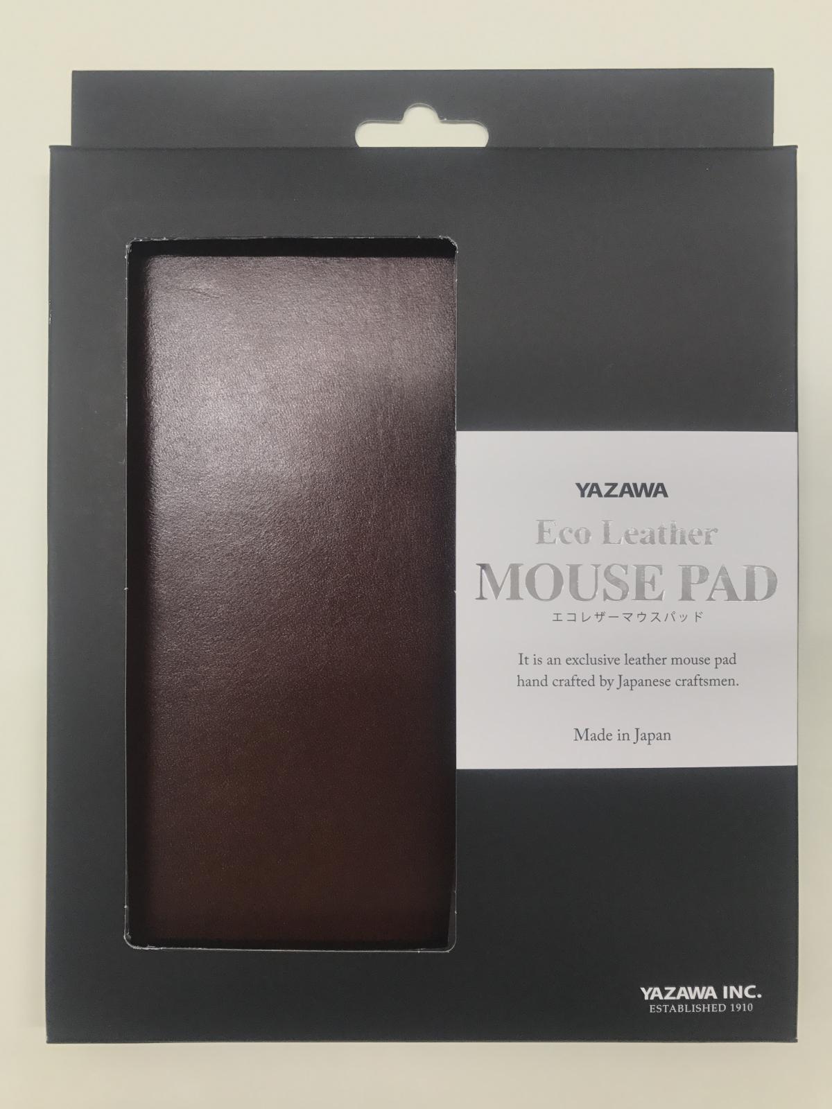 YAZAWA エコレザーマウスパッド ダークブラウン