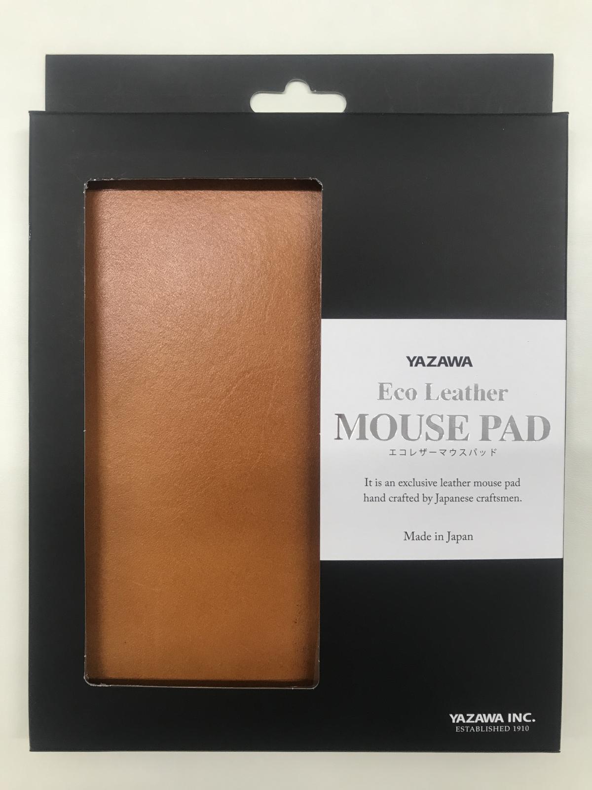 YAZAWA エコレザーマウスパッド キャメル