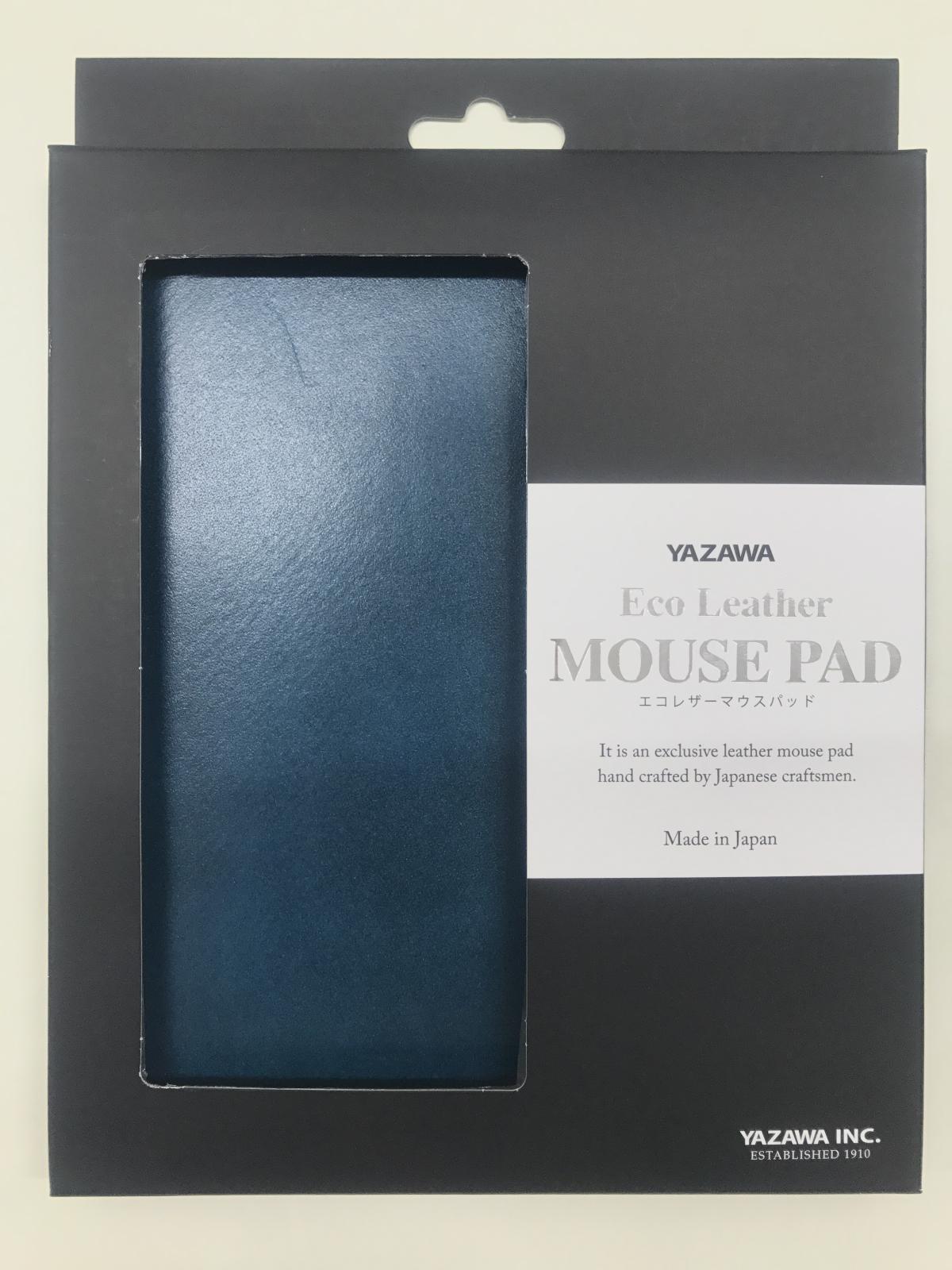 YAZAWA エコレザーマウスパッド ネイビー