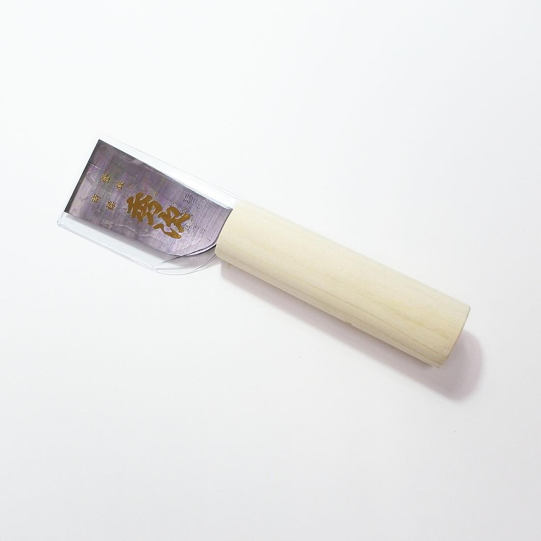 穂岐山刃物 皮裁ち包丁 秀次「碧極上」 刃幅30mm