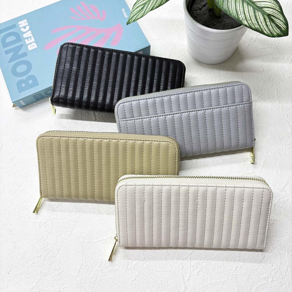 J7412 縦キルト長財布