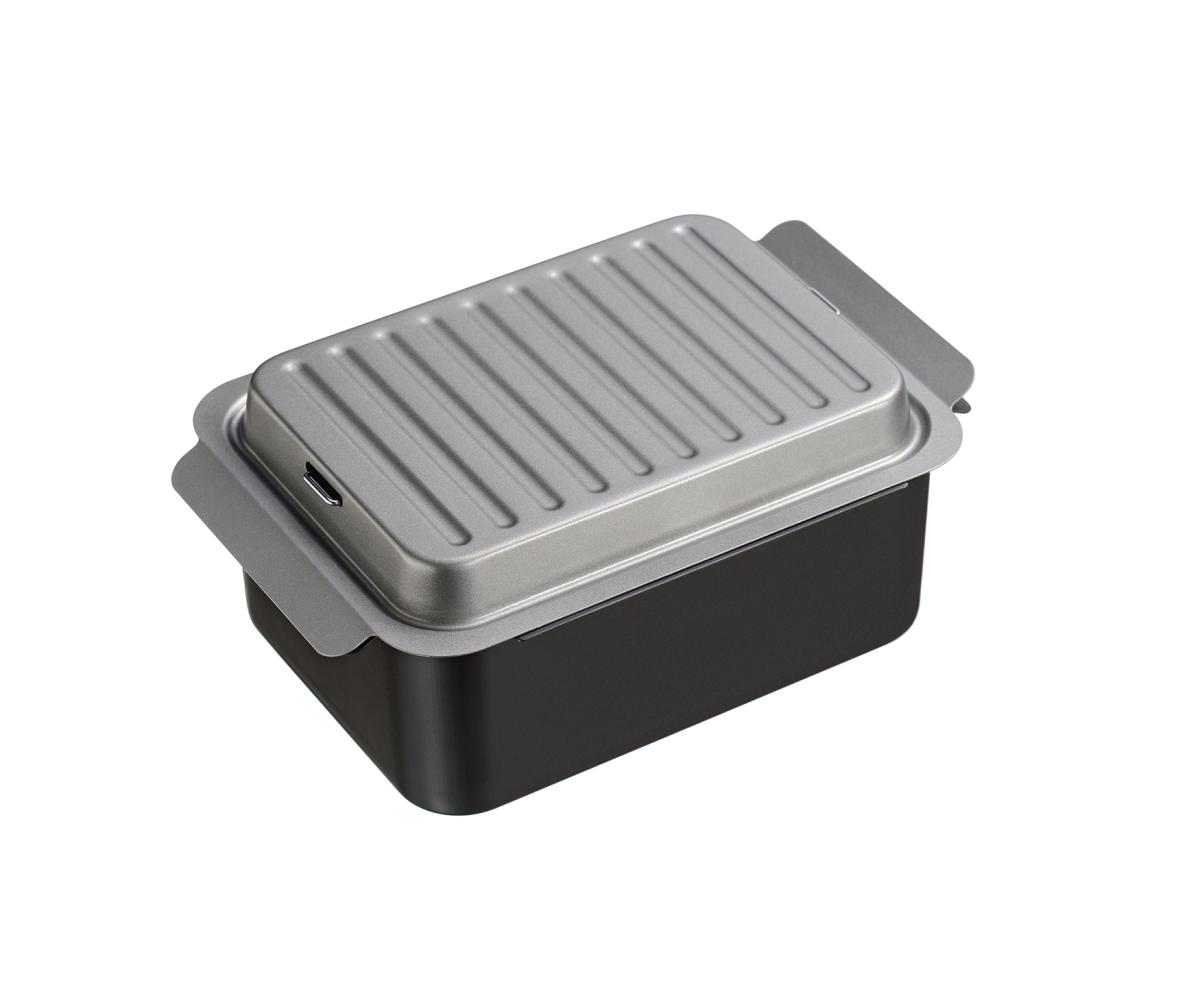 ポコフリットＩＨ対応角型揚げ鍋ワイド　温度計アミ付