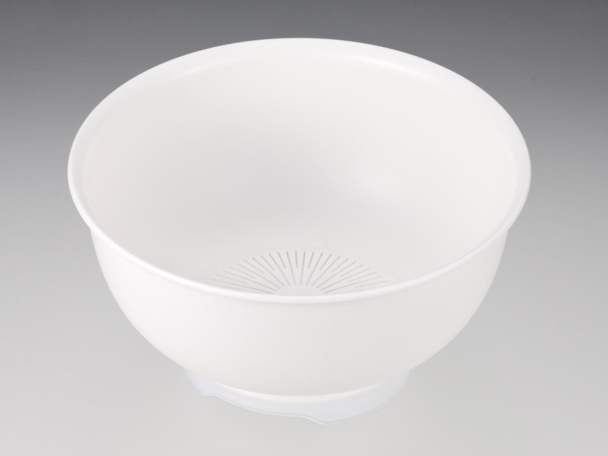 こめコレ！いち押し米研ぎボウル　ホワイト