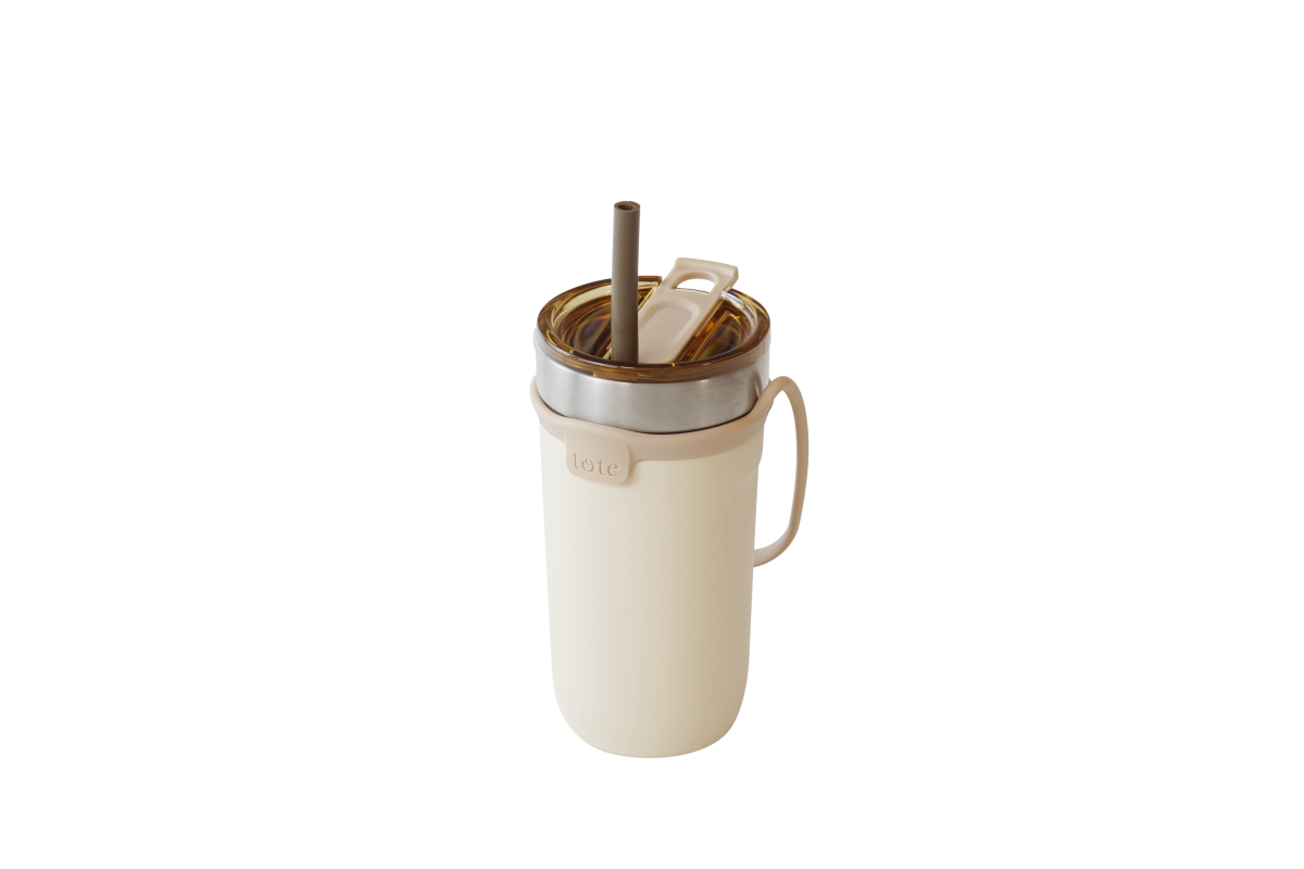 トート　ストロー付3wayタンブラー520ml　アイボリー