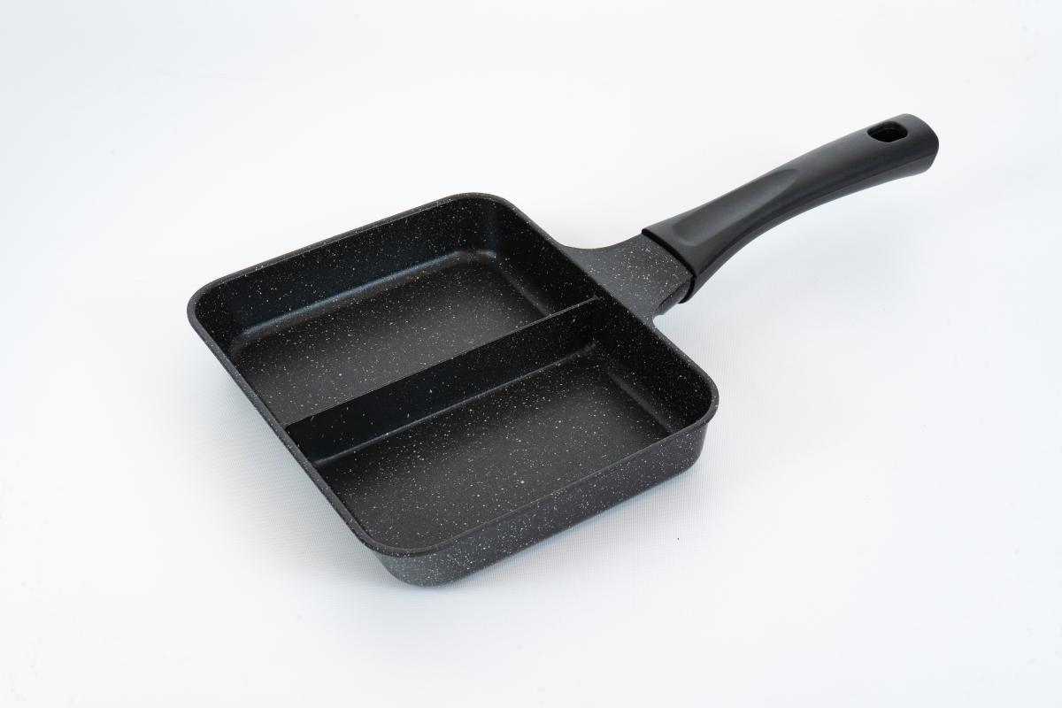 ランチーニ　IH対応仕切りフライパン2分割16.5×20cm