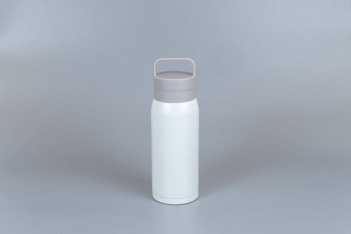 RH-1820モテコハンドル付スクリュー栓マグボトル350ml（リリーホワイト）