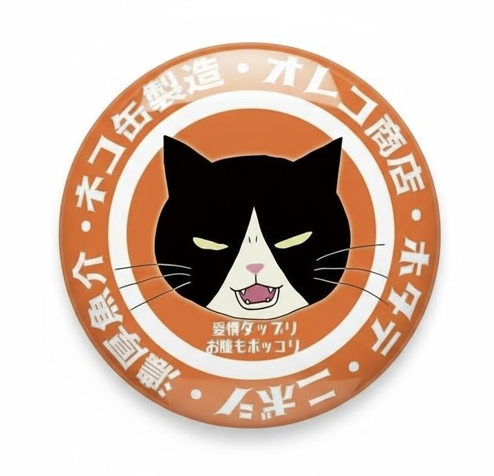 オレコ〇マーク　缶バッジ