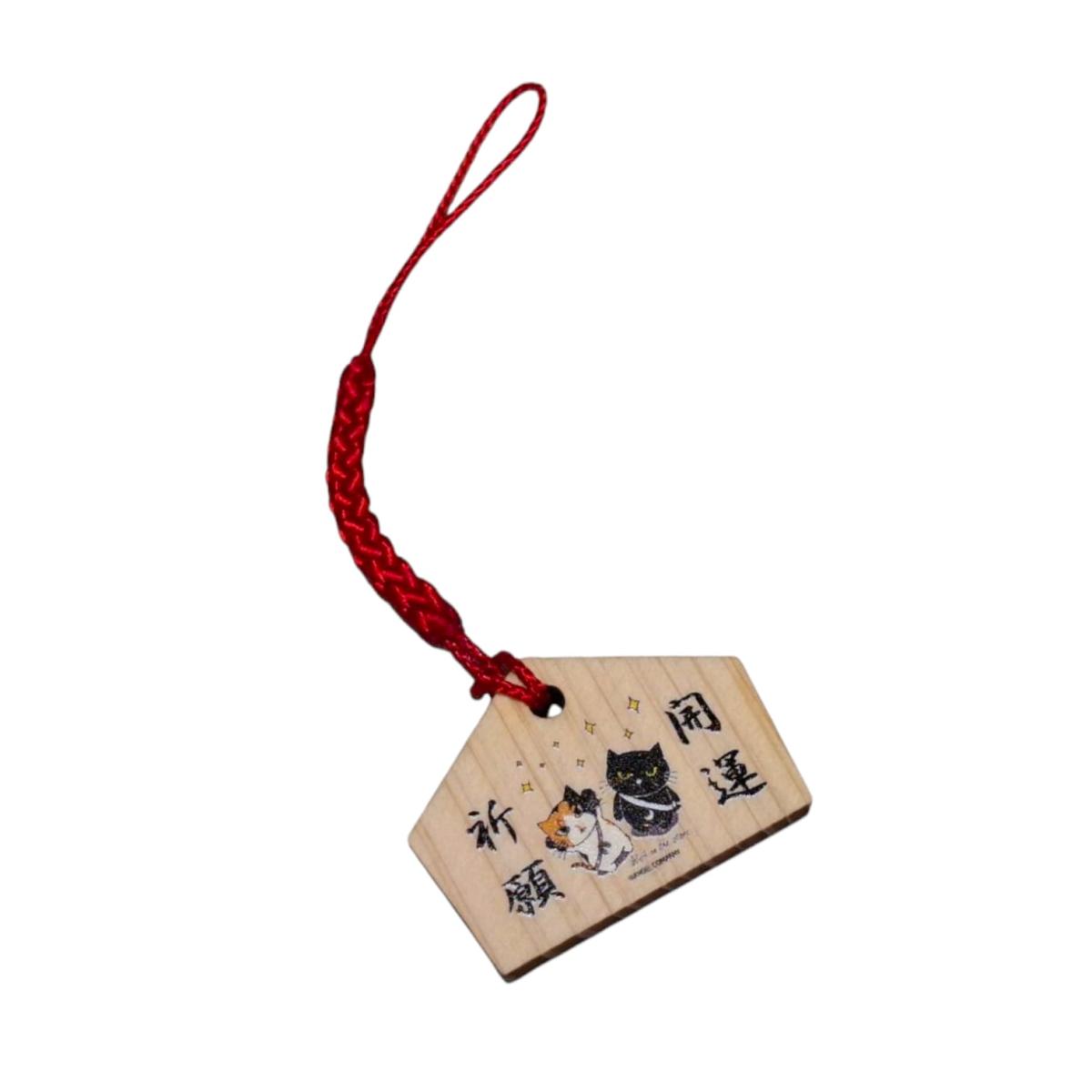 ミニサイズ　絵馬ストラップ　開運祈願　星見上げノゴロー＆フィニャン