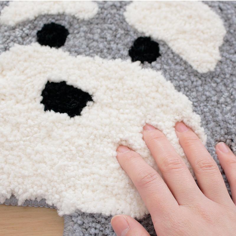 ファンディットアニマル　洗えるダイカットマット　シュナウザー