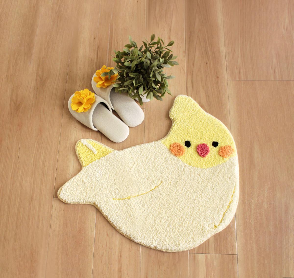 ファンディットアニマル　洗えるダイカットマット　オカメインコ