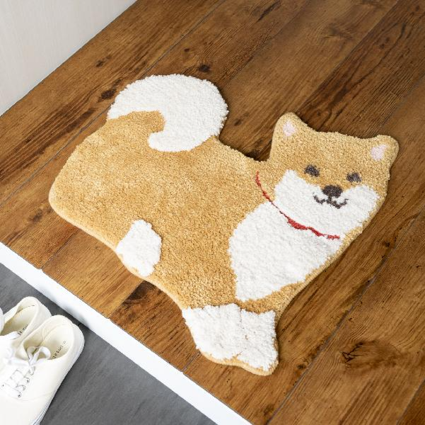 ファンディットアニマル　洗えるダイカットマット　豆しば