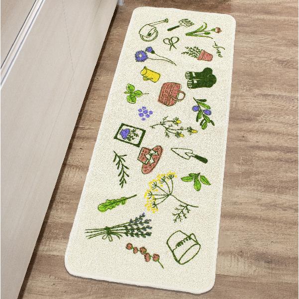 ガーデナー　再生糸を使用した 洗える キッチンマット　洗面マット　日本製　