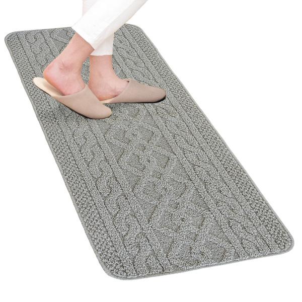アラン　キッチンマット　グレー