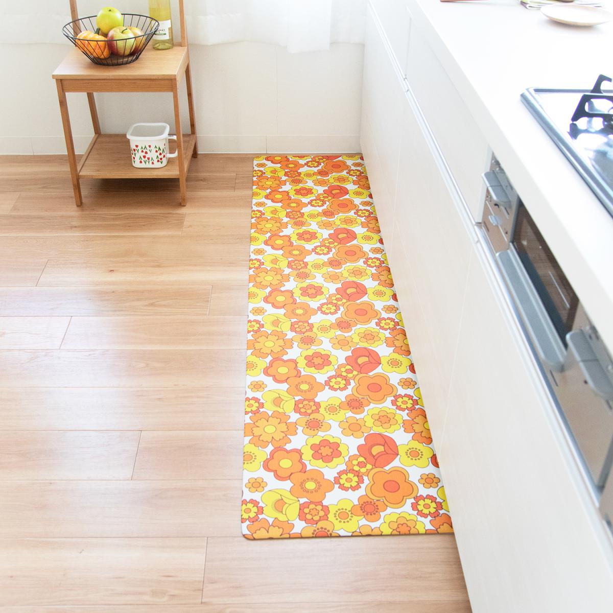 昭和レトロ　拭けるキッチンマット　ルアンス