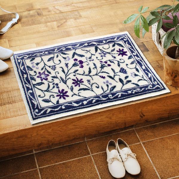 洗えるウィルトン織玄関マット　日本製 裏面すべり止め　モンテサラサ　45×75cm