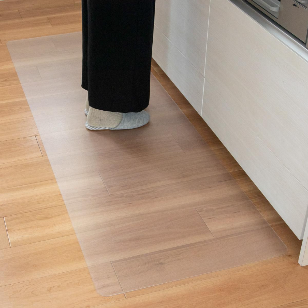 透明なキッチンマット 約６０×１８０cm　床の汚れ、傷防止　拭ける　クリア